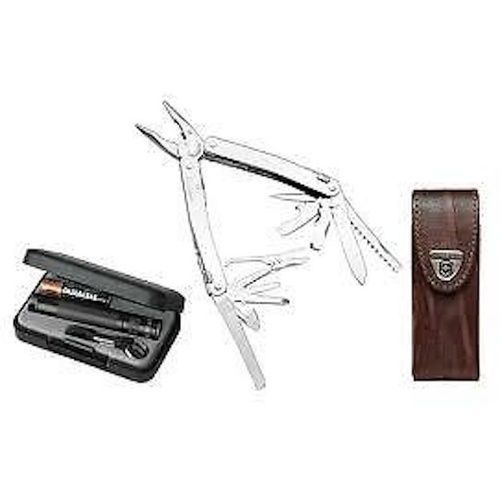 SWISS ARMY Swiss Tool Spirit w/ BONUS pouch AND BONUS Maglite Solitaire 