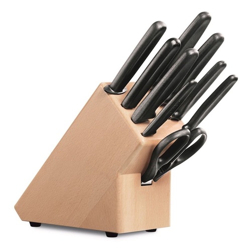Victorinox 9pc Standard Line Cutlery Block 9 Piece Set - Black