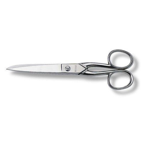 VICTORINOX HOUSEHOLD SCISSORS NICKEL PLATED SLOPING EYE 13CM 8.1014.13 SWITZERLA