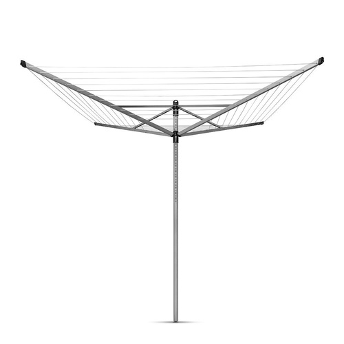 Brabantia Rotary Dryer Lift-O-Matic 4 Arm / 60m With Soil Spear - Silver