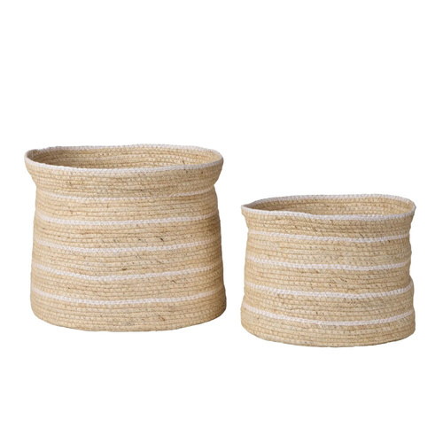 Amalfi Linear Baskets Set of 2 - Natural