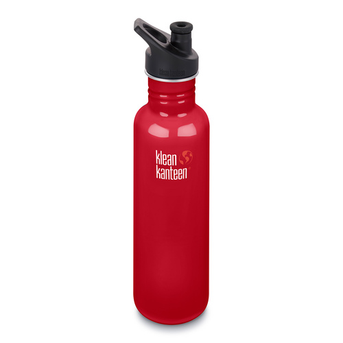 KLEAN KANTEEN 27OZ 800ML MINERAL RED BPA FREE WATER BOTTLE