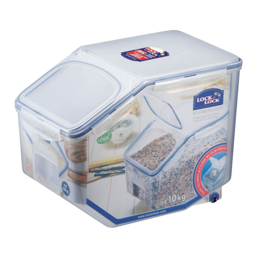 Lock & Lock Classic 12 Litre Rice Storage Container W/ Flip Top Lid & Cup