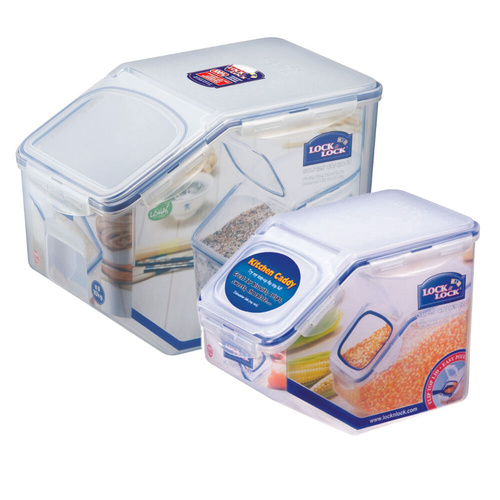 Lock & Lock Classic 2 Piece Rice Storage Container Set W/ Flip Top 