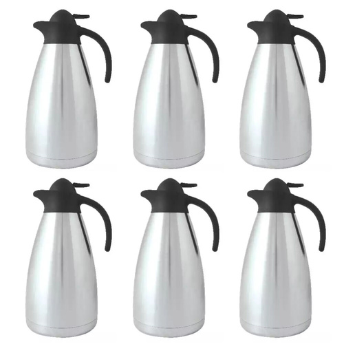 CaterChef Insulated Vacuum Jug 2L - Stainless Steel Satin Set of 6
