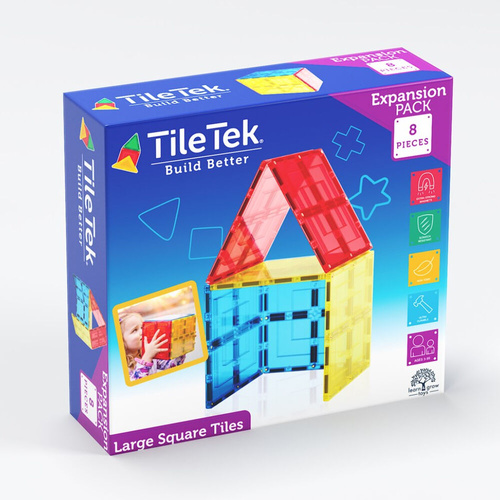 TileTek Tile 8 Piece Large Square Tiles Set Age 3+