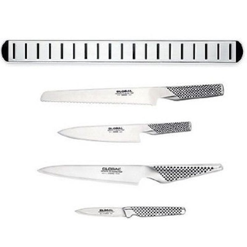 GLOBAL 4 Knife Set PLUS Magnetic Rack **BNIB** AUS Stock GLOBAL JAPANESE USA