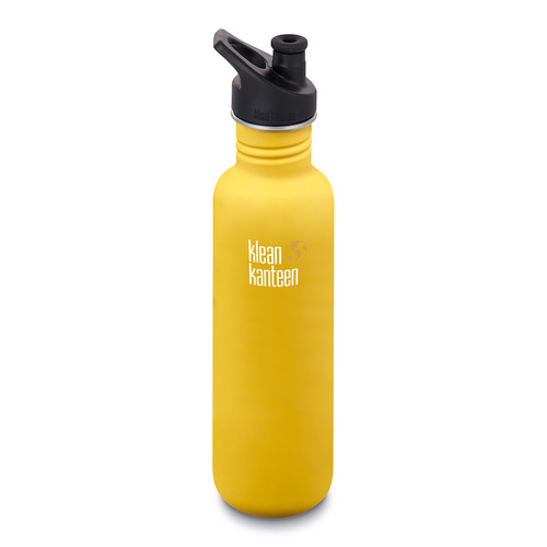 KLEAN KANTEEN THE ORIGINAL 800ml 27oz BPA FREE WATER BOTTLE - LEMON CURRY YELLOW