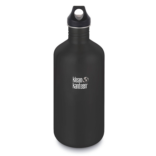 KLEAN KANTEEN CLASSIC 64OZ 1900ML BPA FREE WATER BOTTLE - SHALE BLACK