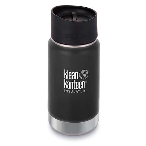 NEW KLEAN KANTEEN INSULATED WIDE 12oz 355ml SHALE BLACK Tea Coffee Water Soup