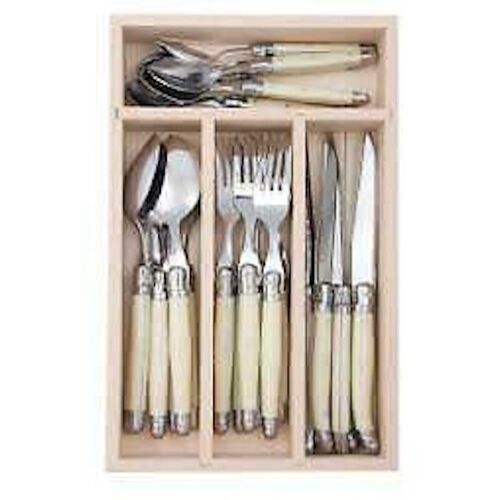 Laguiole - Debutant Mirror - 24pc Cutlery Sets - IVORY