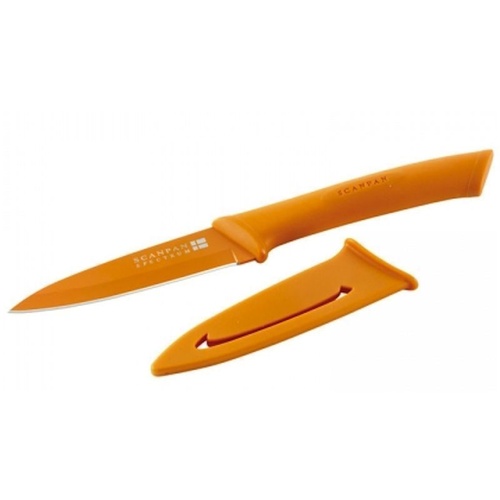 SCANPAN SPECTRUM SOFT TOUCH UTILITY KNIFE W/ SHEATH  - ORANGE BRAND NEW SAVE 
