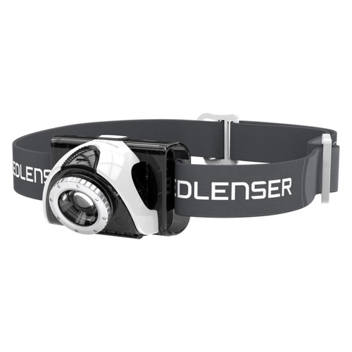 New LED LENSER SEO 5 Head Torch Lightweight Headlamp SEO5 - GREY 180 Lumens