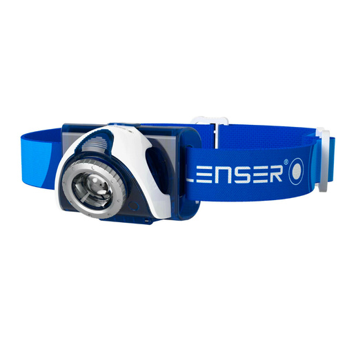 LED LENSER SEO 7R Head Torch Rechargeable Headlamp - BLUE 220 Lumens