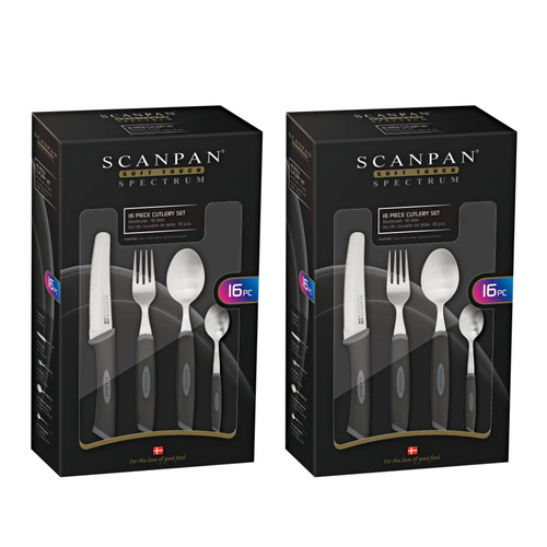 New Scanpan Spectrum 32pc Kitchen Cutlery Set 32 Piece - BLACK