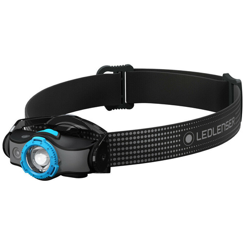 New LED LENSER MH5 Head Torch Headlamp - BLACK & BLUE 400 Lumens