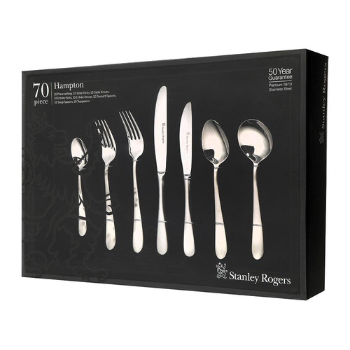 Stanley Rogers Hampton 70 Piece Stainless Steel Cutlery Set - 70pc