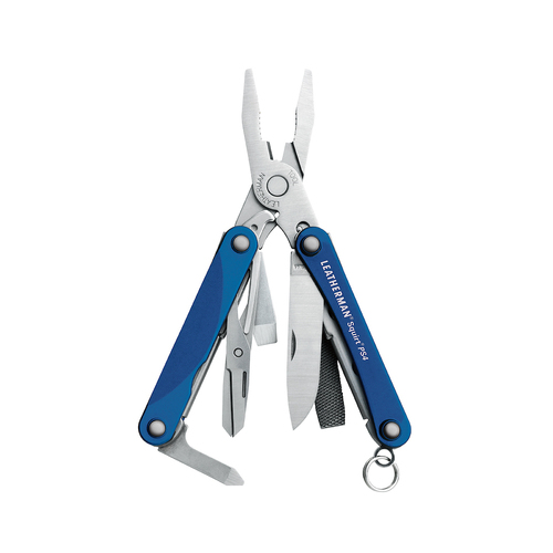 New Leatherman SQUIRT PS4 BLUE Stainless Multi Tool w/ Scissors Plier Knife