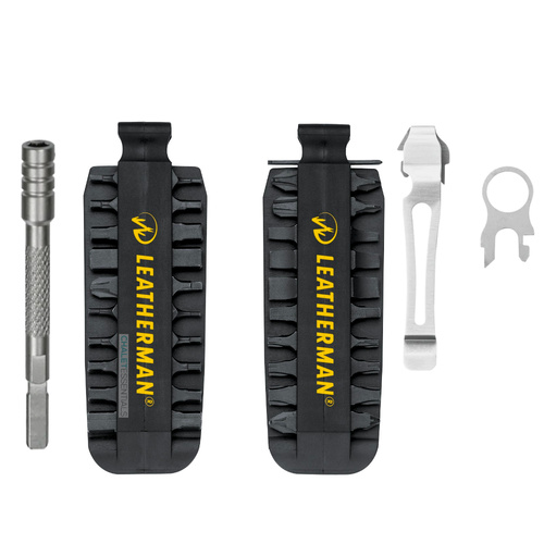 Leatherman BIT KIT Multitool & Pocket Clip & Lanyard Ring & Bit Driver Extender STAINLESS