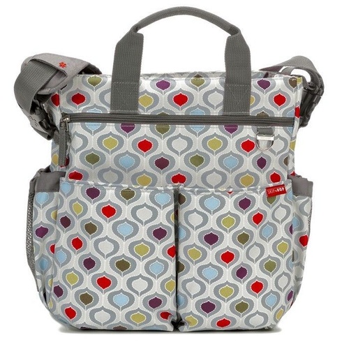 NEW SKIP HOP DUO SIGNATURE NAPPY DIAPER BABY BAG W/ CHANGING MAT - MULTI POD SKIPHOP
