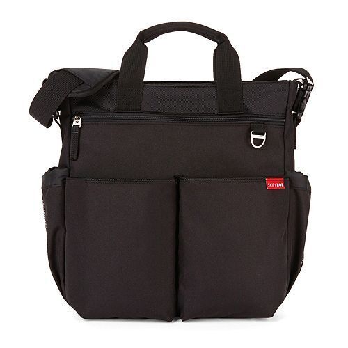 NEW SKIP HOP DUO SIGNATURE NAPPY DIAPER BABY BAG W/ CHANGING MAT - BLACK SKIPHOP