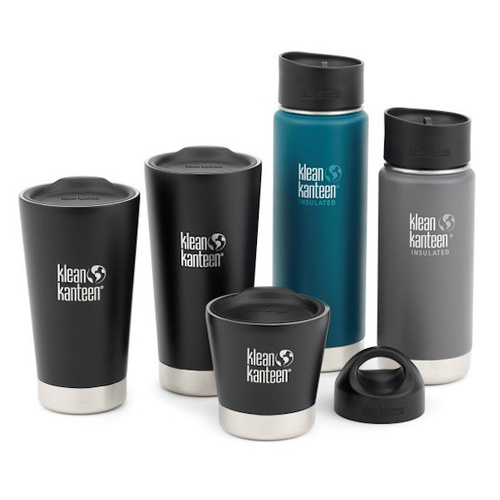 KLEAN KANTEEN COFFEE LOVERS PREMIUM KIT INSULATED TUMBLER WIDE BOTTLE LOOP CAP
