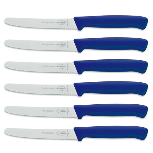 F Dick Serrated Edge Utility Steak - Set of 6 Blue