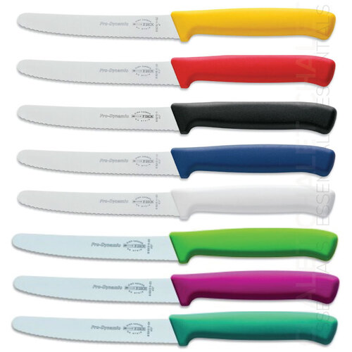 F DICK FDICK x 6 Micro Serrated Utility Steak Knives Knife Tomato COLOURS 11cm