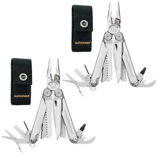 Leatherman 2 x Wave Plus + Stainless Steel Multi Tool & Nylon Sheath