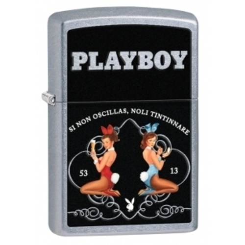 ZIPPO PLAYBOY SWINGERS STREET CHROME LIGHTER GIFT BOX 98839