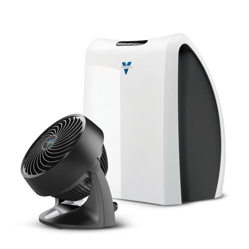 VORNADO VORTEX AC300 AIR PURIFIER WHITE & 533 BLACK FLOOR FAN AIR CIRCULATOR BLK