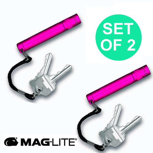 NEW MAGLITE HOT PINK 2 X SOLITAIRE FLASHLIGHT MADE IN USA