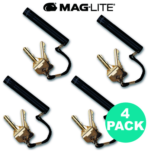 NEW MAGLITE BLACK 4 X SOLITAIRE FLASHLIGHT MADE IN USA
