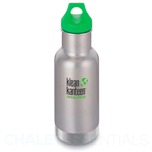 KLEAN KANTEEN KID CLASSIC INSULATED 355ML 12OZ LOOP CAP STAINLESS BOTTLE 