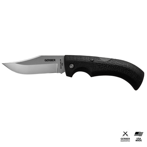 New Gerber Gator Clip Point Fine Plain Edge Folding Knife - 46069