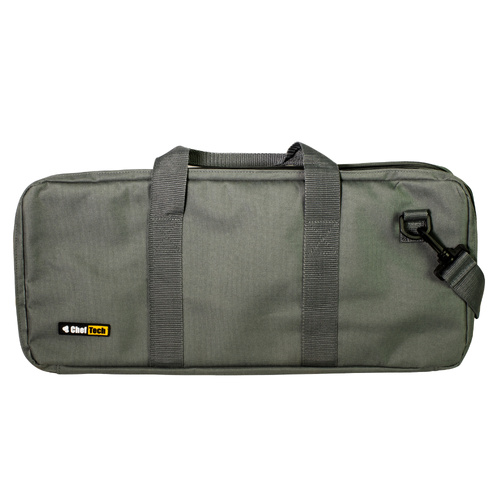 ChefTech 18 Pocket Knife Roll Storage Knives Bag w/Strap - Grey