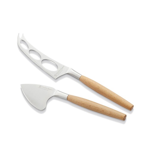 STANLEY ROGERS 50732 Cheese Knives Stainless steel 2 PC Set Wooden handle