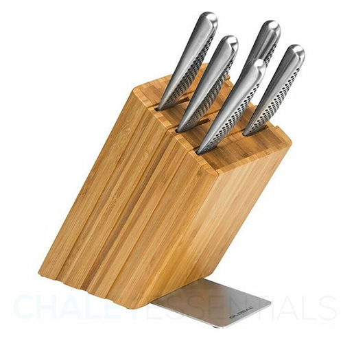 New GLOBAL SAKURA 6pc Knife Block Set Japanese Knives 6 Piece