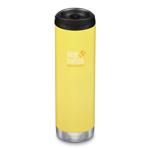 KLEAN KANTEEN TKWIDE INSULATED 20oz 592ml BUTTERCUP YELLOW W/ Cafe Cap
