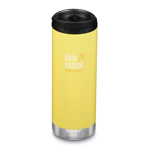 Klean Kanteen 16oz / 473ml TKWide Insulated Cafe Cap Bottle - Buttercup Yellow