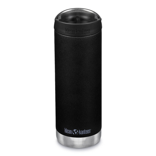 Klean Kanteen TKWide 16oz 473ml Insulated Black W/ Cafe Cap Drink Bottle