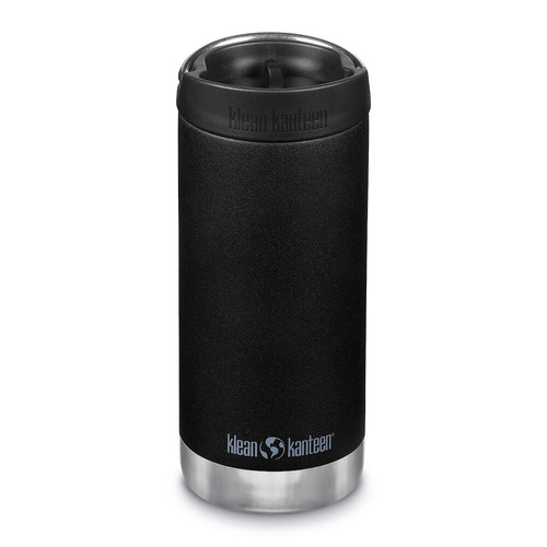 Klean Kanteen TKWide 12oz 355ml Insulated Black W/ Cafe Cap Bottle