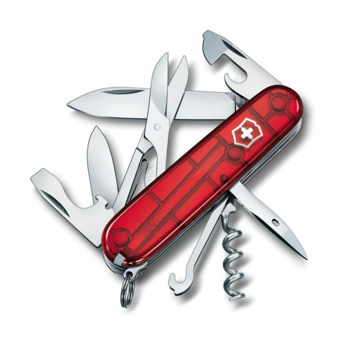 Victorinox Swiss Army Climber Knife - Translucent Cyber Ruby