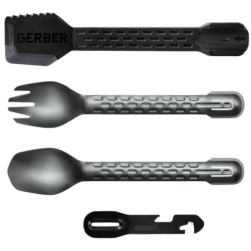 GERBER COMPLEAT SPATULA AND TONG ESSENTIALS ONYX 31003464 CAMPING TOOL