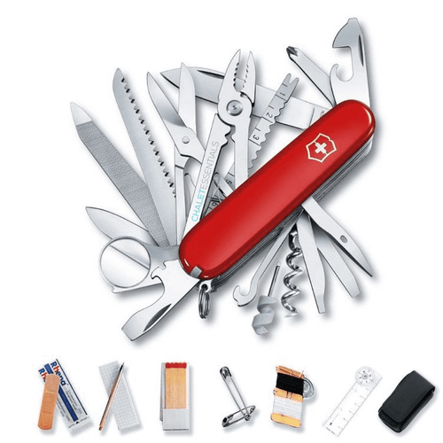 New 35765 Victorinox SWISS CHAMP SURVIVAL SOS SET Knife Multi Tool