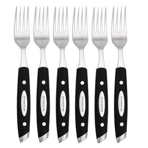 New Scanpan Classic 6 Piece Steak Fork 6pc - Black