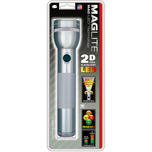 NEW MAGLITE 2D Cell ST2D096 GREY LED Flashlight Made in USA