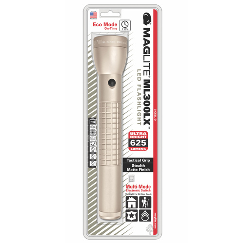 NEW MAGLITE 3D Cell ML300LX COYOTE TAN LED Flashlight Made in USA