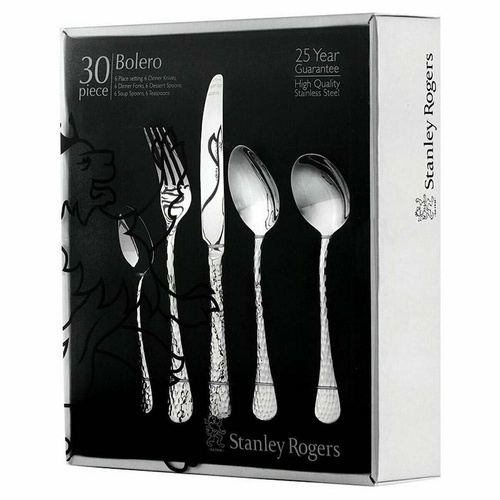 Stanley Rogers 30 Piece Stainless Steel Bolero 30pc Cutlery Set