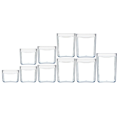 ClickClack 10 Piece Pantry Starter Pack Air Tight Containers 10pc